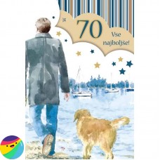 Voščilnica z notranjim verzom - 70 Morje